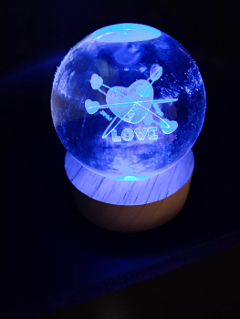 Hologrammkugel - Love - Farbwechsel